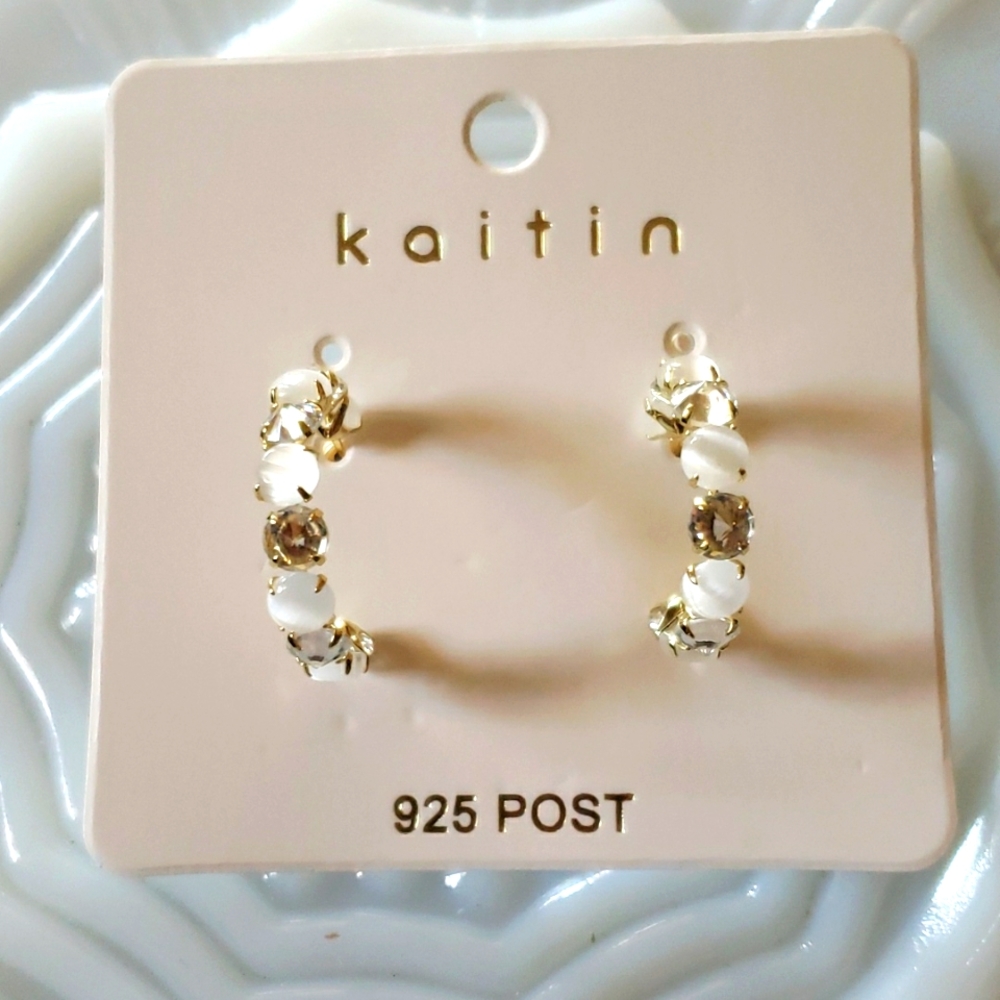 Kaitin Hoop Earrings Sterling Silver Posts